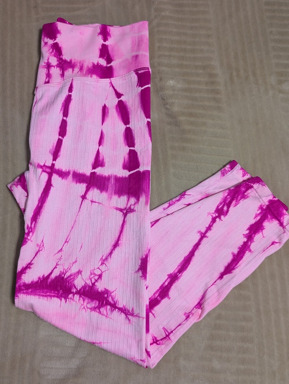 Women Pink Tie-Dye Leggings Victoria Secret PINK